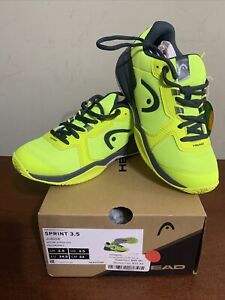HEAD Sprint 3.5 Junior Yellow Grey Tennis Shoes Pickleball NEW in Box 275102 025