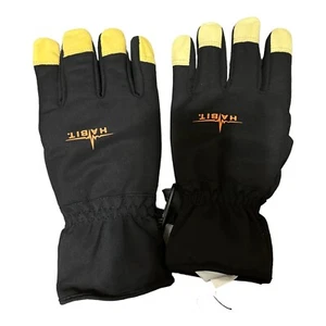 Guantes de Trabajo 2 Juegos Med Clima Frío Forrados de Vellón Imitación Cuero Agarre para Dedos - Imagen 1 de 4