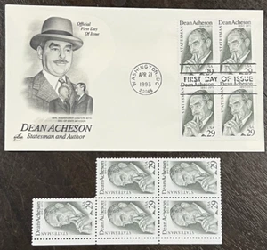 Dean Acheson - US Scott 2755 - First Day Issue FDc plus 5 stamps! - Picture 1 of 1