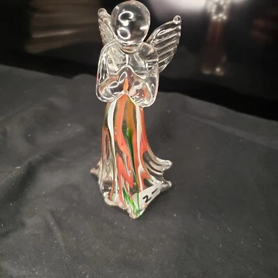 Хрустальный ангел ручной работы No 5 Тайвань 5 «высокий красный белый зеленый ленты - Изображение 1 из 4