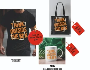 Think outside the box deal - t-shirts, mugs and tote bags. - Picture 1 of 28