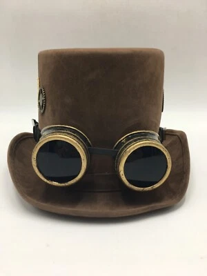 Spirit Steampunk Top Hat w/ Gears & Goggles Halloween Cosplay (01323161) - Image 1 of 4