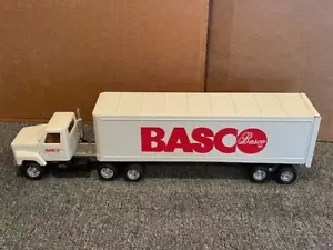 ERTL BASCO Semi & Trailer, White, Nice!, VGC!, 1/48 - Picture 1 of 4
