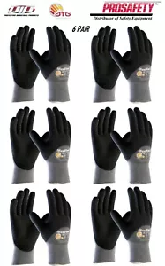 6- PIP 34-845 MaxiFlex Recubierto Palmas Puntos Empuñadura de Nitrilo GUANTES DE TRABAJO PROTECTORES - Imagen 1 de 5