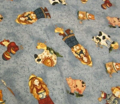 Tela de algodón de 1 yarda "Fresh off the Farm" por Kelly Mueller - The Wooden Bea NUEVO Foto 1 de 4