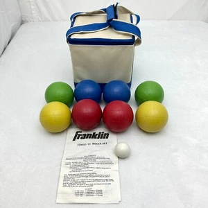 Juego de bolas Franklin Bocce con estuche de lona bolas de plástico 4 colores completo - Imagen 1 de 12