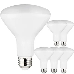6Pack BR30 LED Bulbs, Dimmable Indoor Flood-Light, 10.5W(65W), 4000K, 800LM, E26 - Picture 1 of 1
