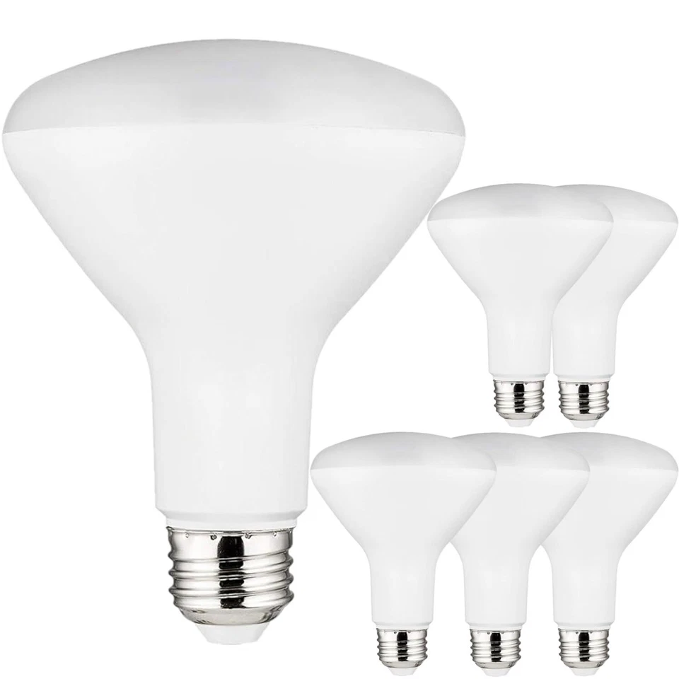6Pack BR30 LED Bulbs, Dimmable Indoor Flood-Light, 10.5W(65W), 4000K, 800LM, E26 - Image 1 of 1