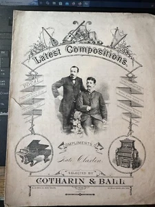 J 1875 11x14 NY sheet music POSTAL CARD GALOP - Picture 1 of 8