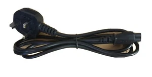 1.5m Clover Leaf Mains UK 3 Pin C5 Cloverleaf Power Lead TV Cable Laptop - Picture 1 of 5
