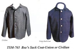 Civil War Union & Civilian BOY'S SACK COAT Pattern Timeless Stitches 765 - Picture 1 of 2