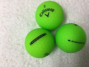 36 Callaway Supersoft and or Superhot  Matte Green 4A/5A Mixed Balls 