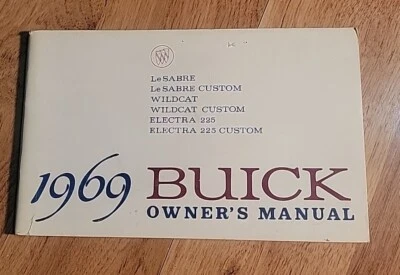 Buick Electra 225 LeSabre Wildcat 1969 original manual de operadores del propietario Foto 1 de 4