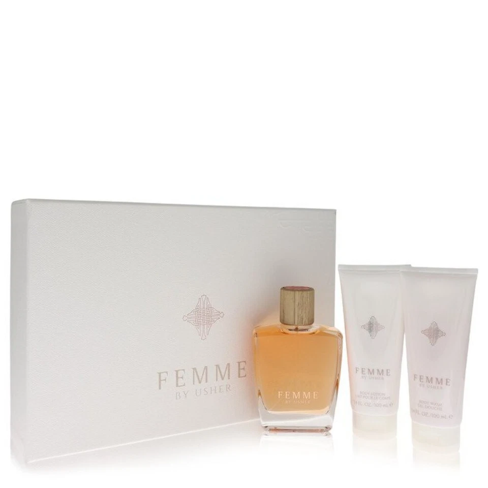Usher Femme by Usher Gift Set -- 3.4 oz Eau De Parfum Spray + 3.4 oz Body Lotion Foto 1 de 1