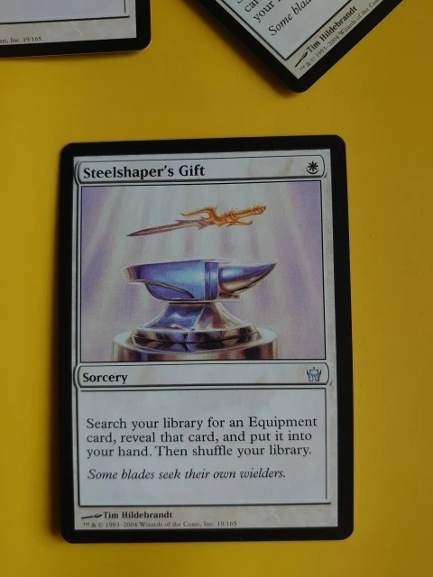 Steelshaper's Gift. Sorcery Rare   Fifth Dawn. VG Magic the Gathering Card. - Image 1 of 4