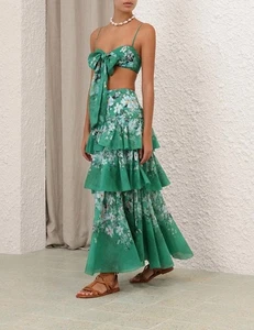 💚 Zimmermann Everley Tiered Skirt Size 3 💚 - Picture 1 of 6