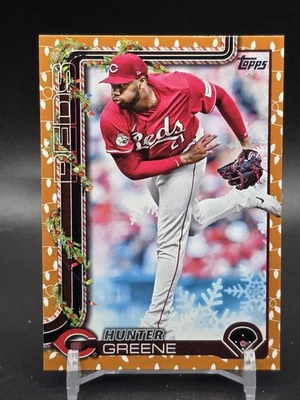 2025 Topps Hunter Greene Gold Holiday Lights H139 Cincinnati Reds - Image 1 of 2