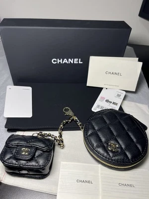 CHANEL Beauty VIP Gift Coin Pouch & Headphone AirPod Case GWP Black New In Box - Image 1 of 4