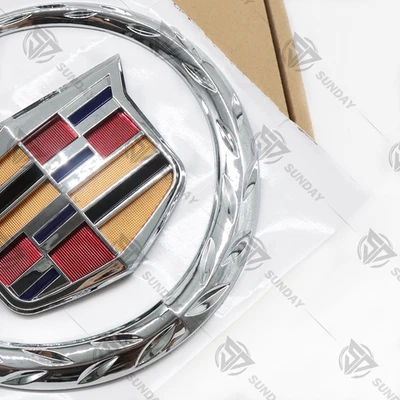 Chrome Front Grille Emblem Badge Sticker for SRX CTS CT6 ATS Escalade Foto 1 de 4