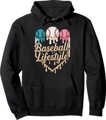 Sudadera con Capucha Juvenil Estilo Helado por Goteo Estilo Béisbol, Unisex, Sudadera Foto 1 de 2