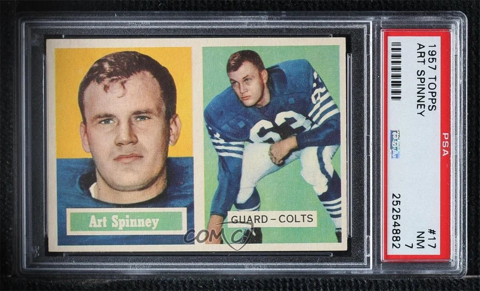 1957 Topps Art Spinney #17 PSA 7 - Image 1 of 2