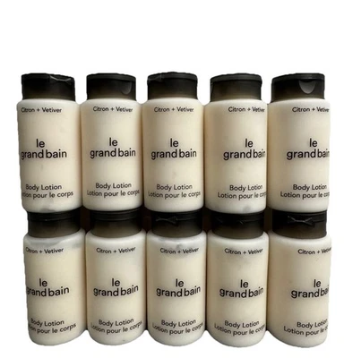 PACK 10 botellas Le Grand Bain LOCIÓN CORPORAL Citron + Vetiver 1 fl oz TAMAÑO DE VIAJE Foto 1 de 3