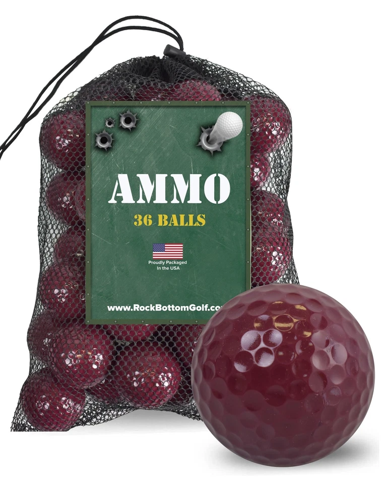 Nuevas pelotas de golf Nitro en blanco Borgoña [36 bolas] Foto 1 de 1