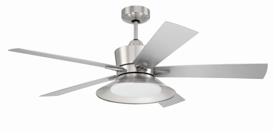 Brushed Polished Nickel 52"Ceiling Fan from the Topper Collection - Image 1 of 1