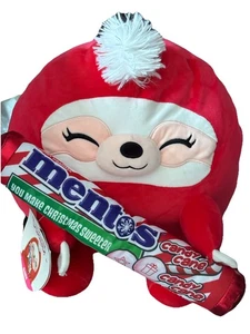 Zuru Snackles Amy Faultier 14 Zoll Plüsch mit Mentos Zuckerstange Weihnachtsedition - Bild 1 von 4