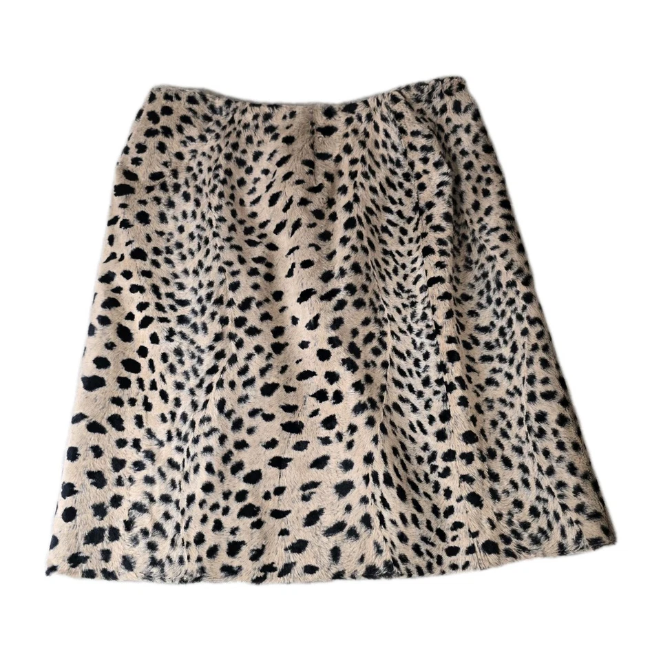 Saia nova com etiquetas Oscar por Oscar de La Renta falsa leopardo comprimento do joelho tamanho 10P - Imagem 1 de 4