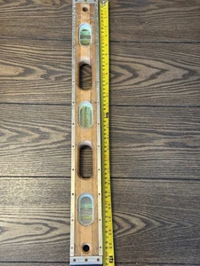 Vintage Used Crick Tool 24” Level w/ Green Vials USA - Picture 1 of 9