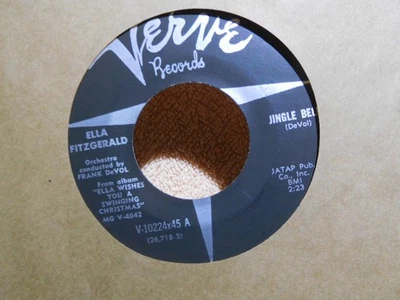 Ella Fitzgerald ~ Jngle Bells / Good Morning Blues - VERVE # 10224 - mint 45 - Image 1 of 2