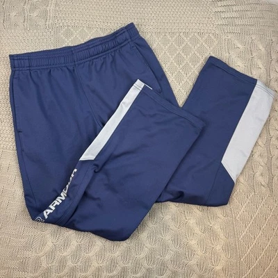 Pantalones deportivos Under Armour para niños azul marino y blanco ~ YM Foto 1 de 4