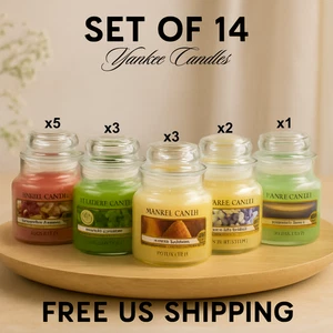 Yankee Candle Small Jar Fresh Cut Roses Honeydew Melon Jasmine Vanilla Set of 14 - Picture 1 of 6