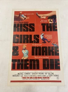 1966 KISS THE GIRLS MAKE THEM DIE ORIG 27x41 ONE SHEET MOVIE POSTER EXPLOITATION - Picture 1 of 9