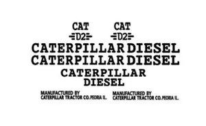 Caterpillar CAT D2 Raupen-/Planierraupenaufkleber Set Aufkleber Vinyl 3M Traktor D 2 - Bild 1 von 1