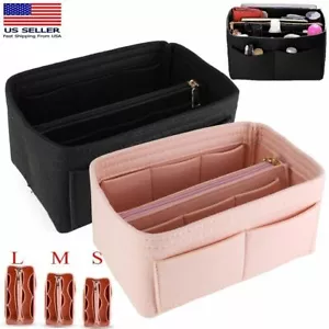 Filz Handtasche Organizer Einsatz mehrere Taschen Aufbewahrungstasche Former Liner Tasche - Bild 1 von 18