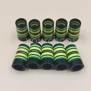 10 Stück Premium Qualität Golf Zwinge Spitze .370 grün/gelb/schwarz Ring Eisen Zwinge - Bild 1 von 3