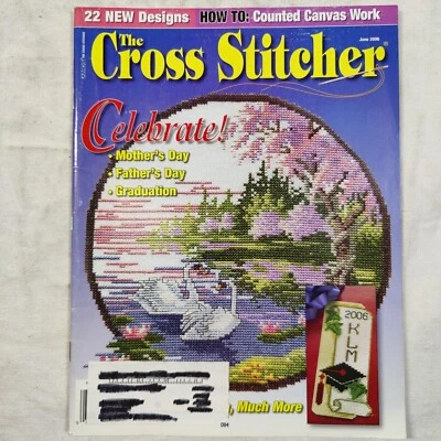 June 2006 The Cross Stitcher Magazine Designs Pattern Book Mothers & Fathers Day - Image 1 of 4