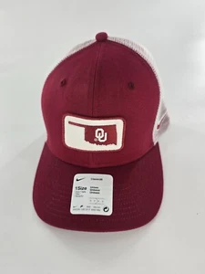 Oklahoma Sooners Trucker Boomer Hat Cap Mens Snap Back Crimson Nike Classic99 - Picture 1 of 8