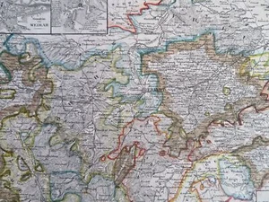Großherzogtum Sachsen-Weimar Erfurt Gotha um 1849 detaillierte Meyerkarte - Bild 1 von 4