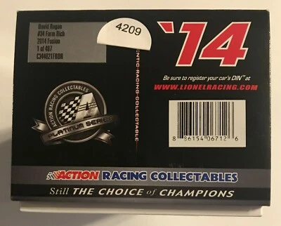 2014  #34  DAVID RAGAN  FARM RICH  - 1/24th SCALE   #4209 - Image 1 of 3