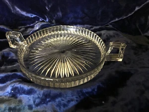 Flauta estrecha Heisey 6 1/2"" plato delicioso con 2 asas - Imagen 1 de 3