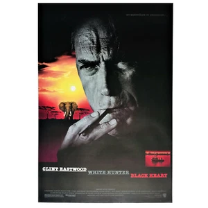 WHITE HUNTER BLACK HEART (1991) RARE VINTAGE 27"X41" US ONE SHEET POSTER - Picture 1 of 5