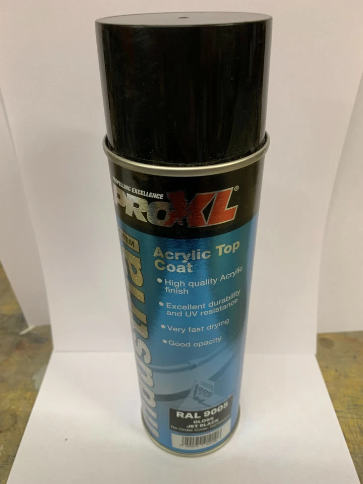 CAPELLA ProXl Acrylic Topcoat Aerosol Black (Ral 9005) 500ml