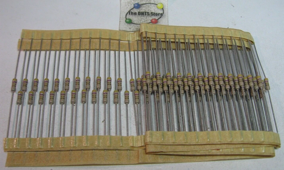 Película de carbono resistencia de 1/4 vatios 4,7 ohmios 4R7 5 % - NOS cantidad 100 Foto 1 de 1
