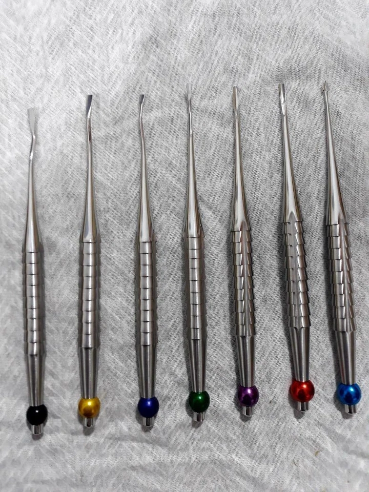 Nuevo juego de 7 instrumentos de medición elevadores dentales PDL Foto 1 de 1