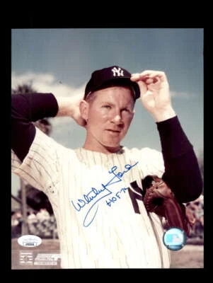 Whitey Ford JSA Coa Signed HOF 74 8x10 Photo Autograph Yankees - Image 1 of 3