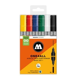 Molotow ONE4ALL Marker -  Acrylic Twin Basic Set 1 Deko DIY Streetart Sketch  - Bild 1 von 5