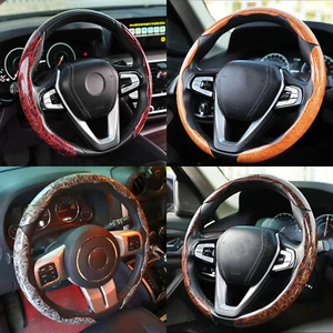 Universal Car Steering Wheel Cover Wood Grain Non-slip Car Steering Wheel Covers - Picture 1 of 17